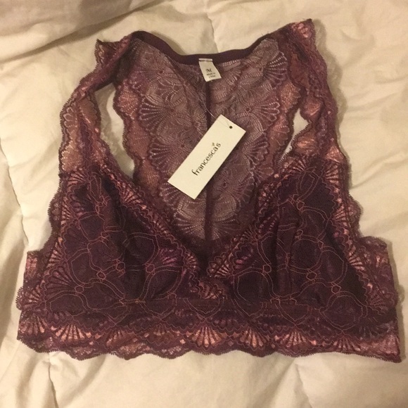 Burgandy lace bralette - Picture 1 of 3